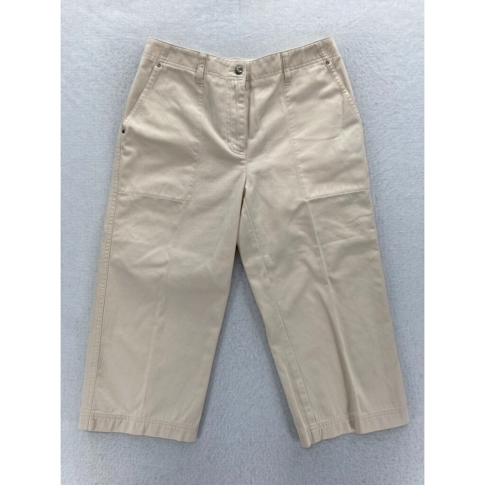 Lauren Ralph Lauren Great Plains Women's 6P Petite Khaki Beige Cropped Pants NWT